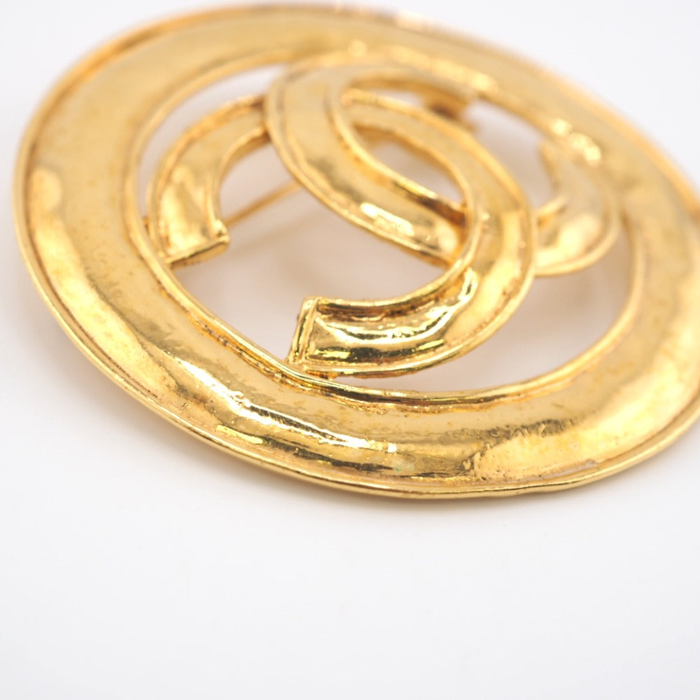 CHANEL Brooch Gold Plated gold 94P COCO Mark Women Used