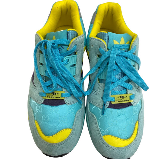 GUCCI sneakers 722212 ZX8000 Suede, Canvas Light blue Adidas 23 Stainless Steel TORSION Women 36 2/1 Used