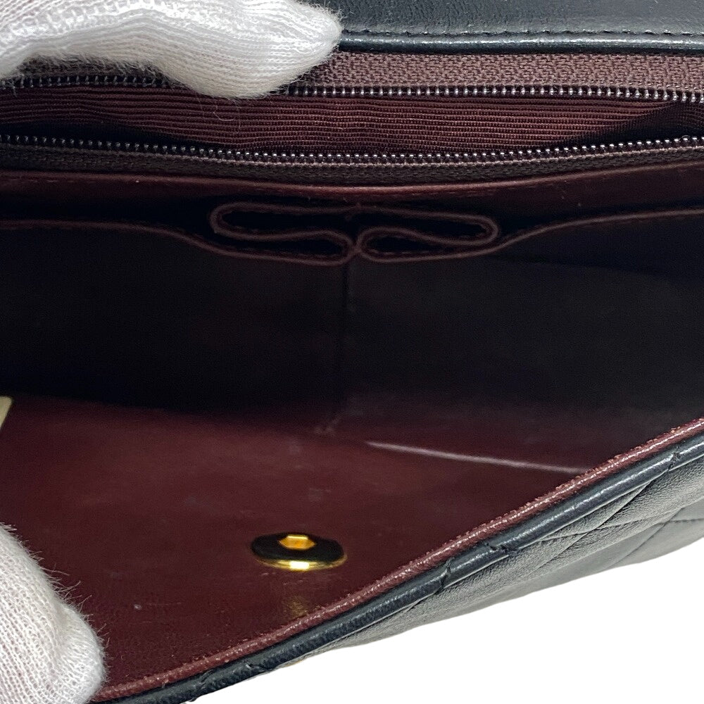 CHANEL Shoulder Bag lambskin black Single flap Single Chain COCO Mark Mini Matrasse 20 Women Used
