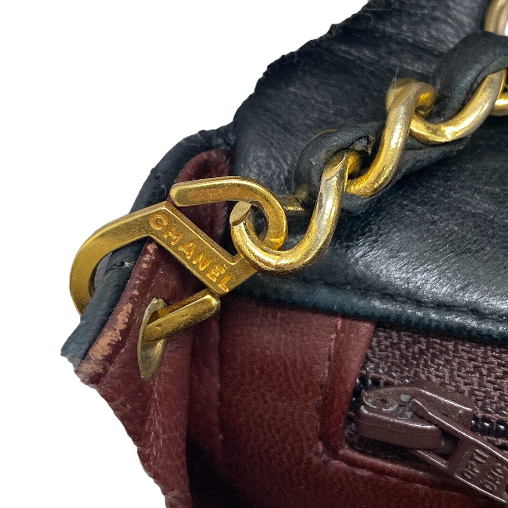 CHANEL Shoulder Bag lambskin black Single flap Single Chain COCO Mark Mini Matrasse 20 Women Used