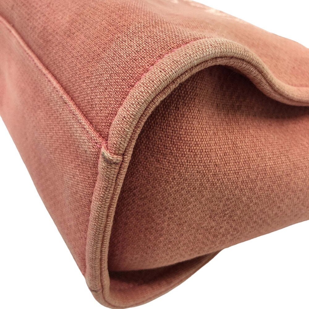 CHANEL Tote Bag canvas Red COCO Mark DeauvilleMM