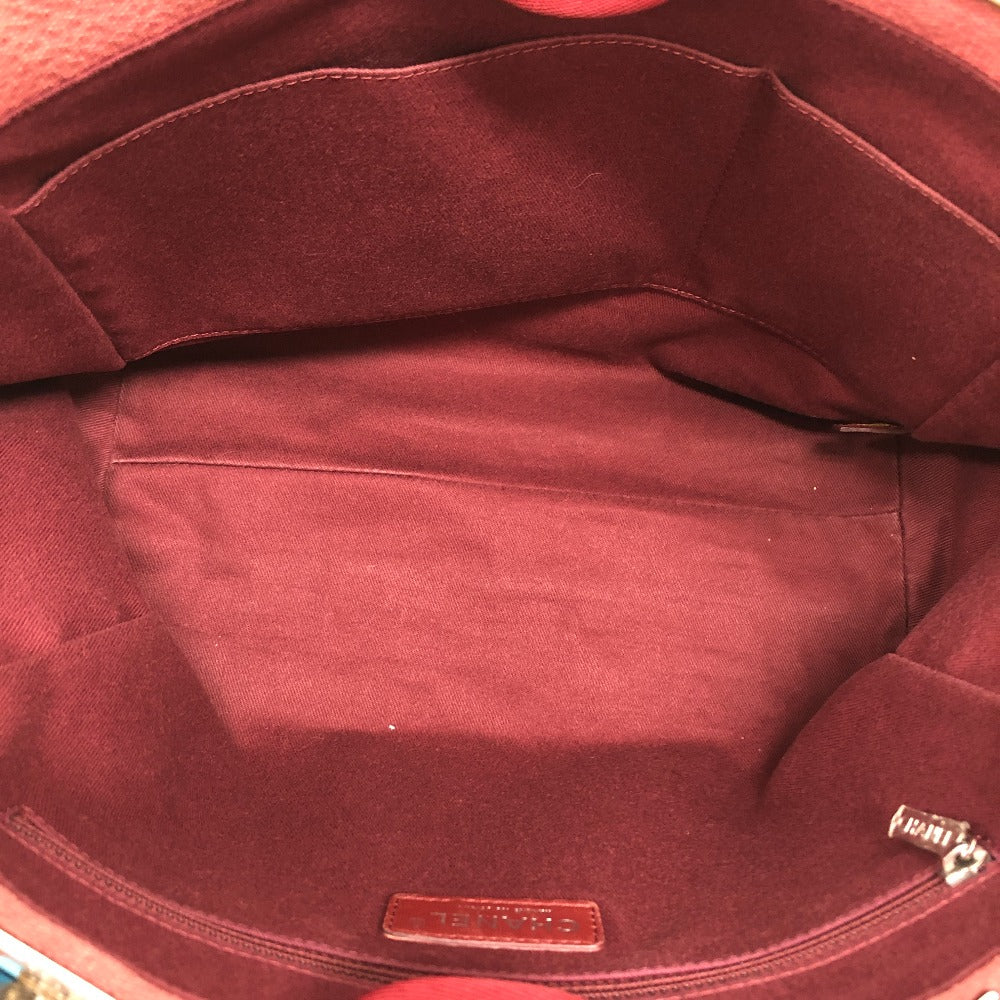 CHANEL Tote Bag canvas Red COCO Mark DeauvilleMM