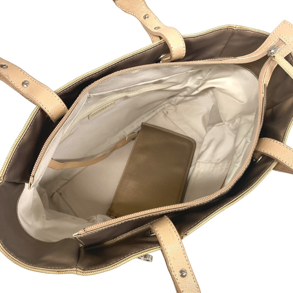 CHANEL Tote Bag Coated canvas beige Paris Biarritz GM