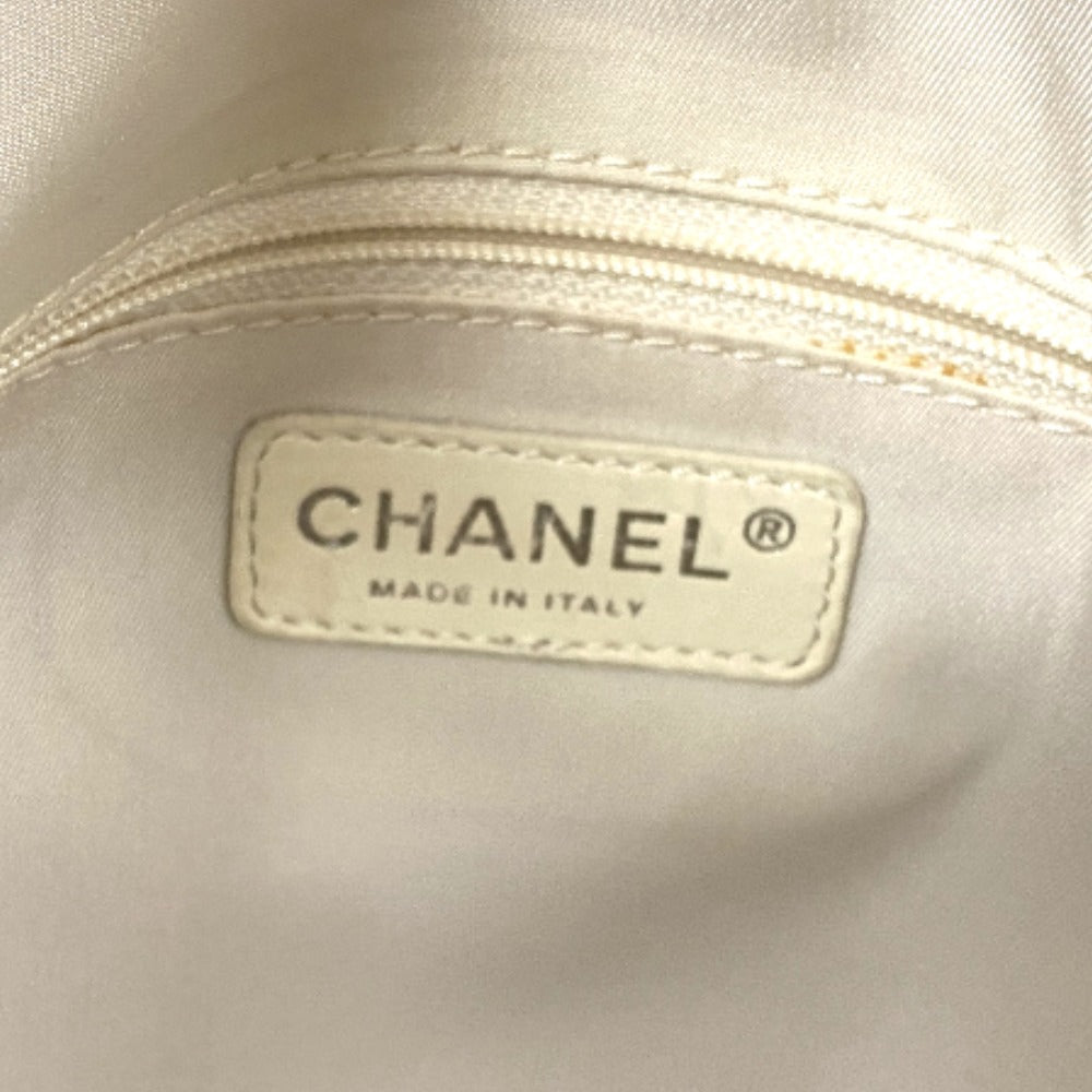 CHANEL Tote Bag Coated canvas beige Paris Biarritz GM