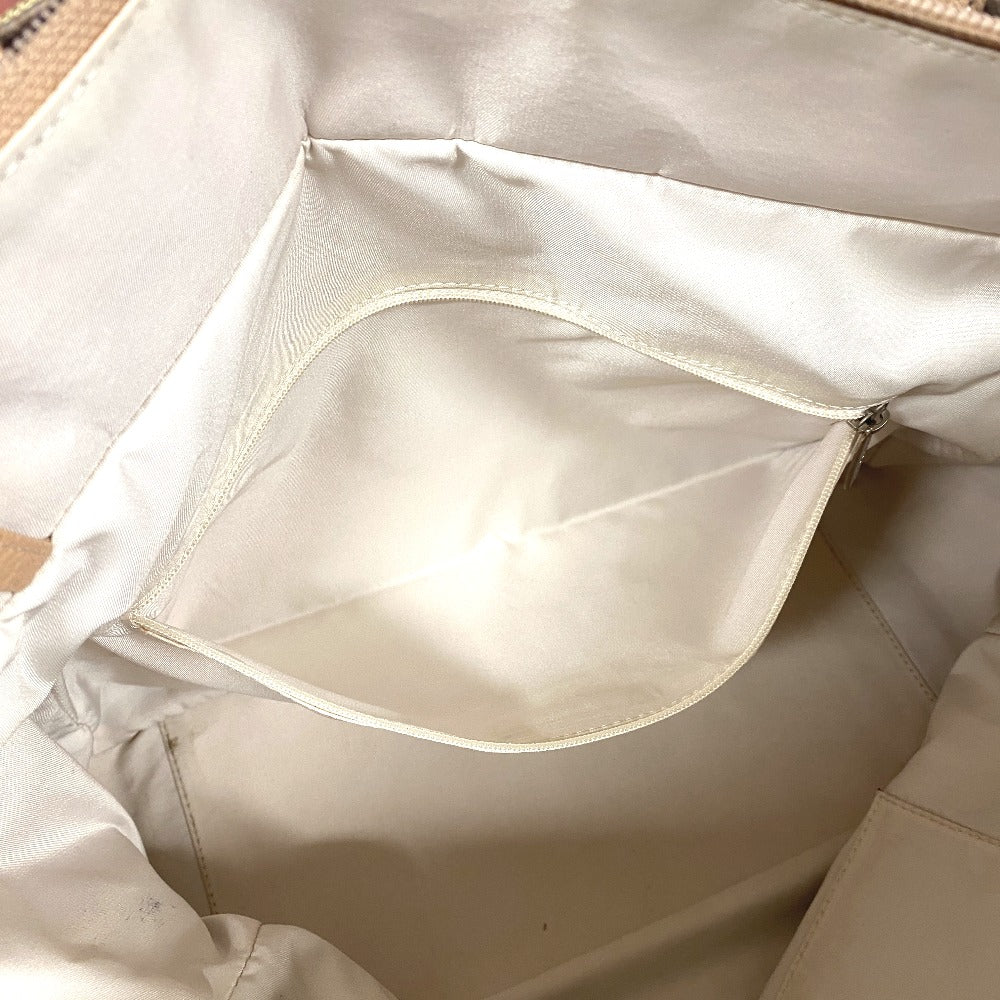 CHANEL Tote Bag Coated canvas beige Paris Biarritz GM