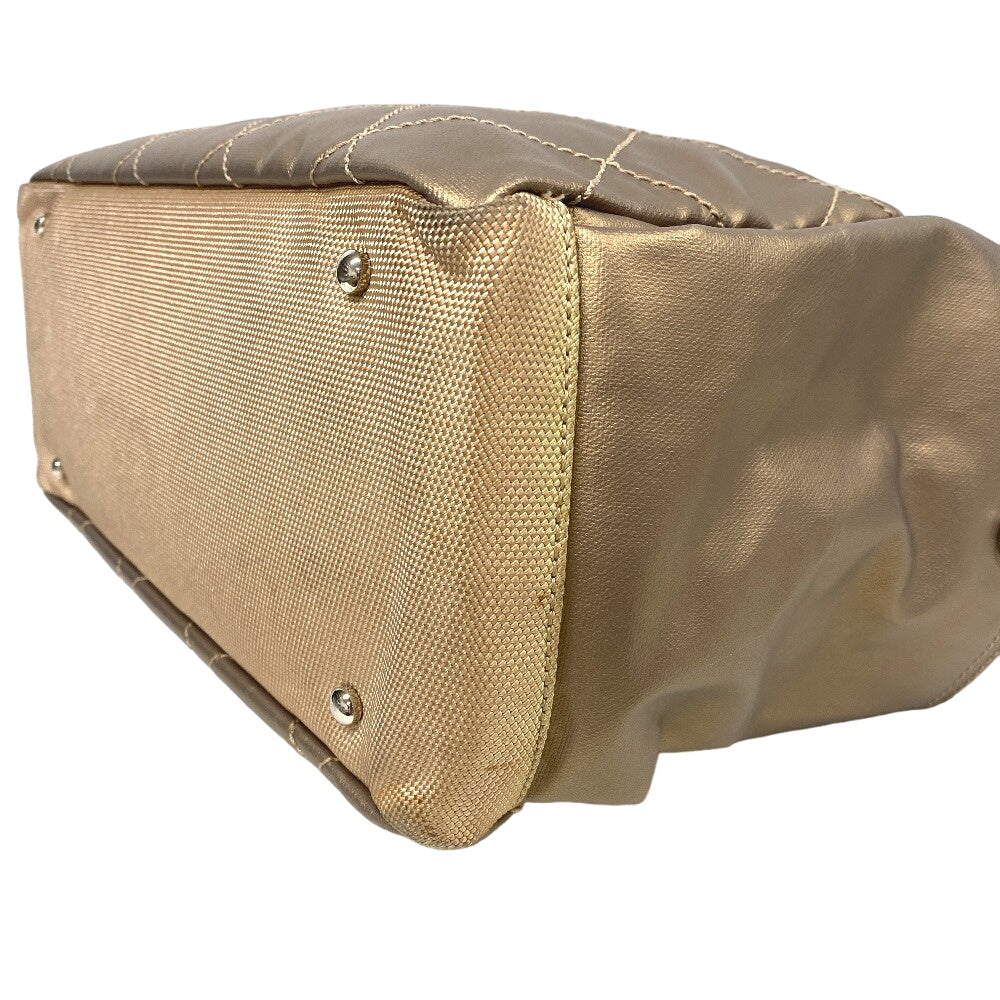 CHANEL Tote Bag Coated canvas beige Paris Biarritz GM