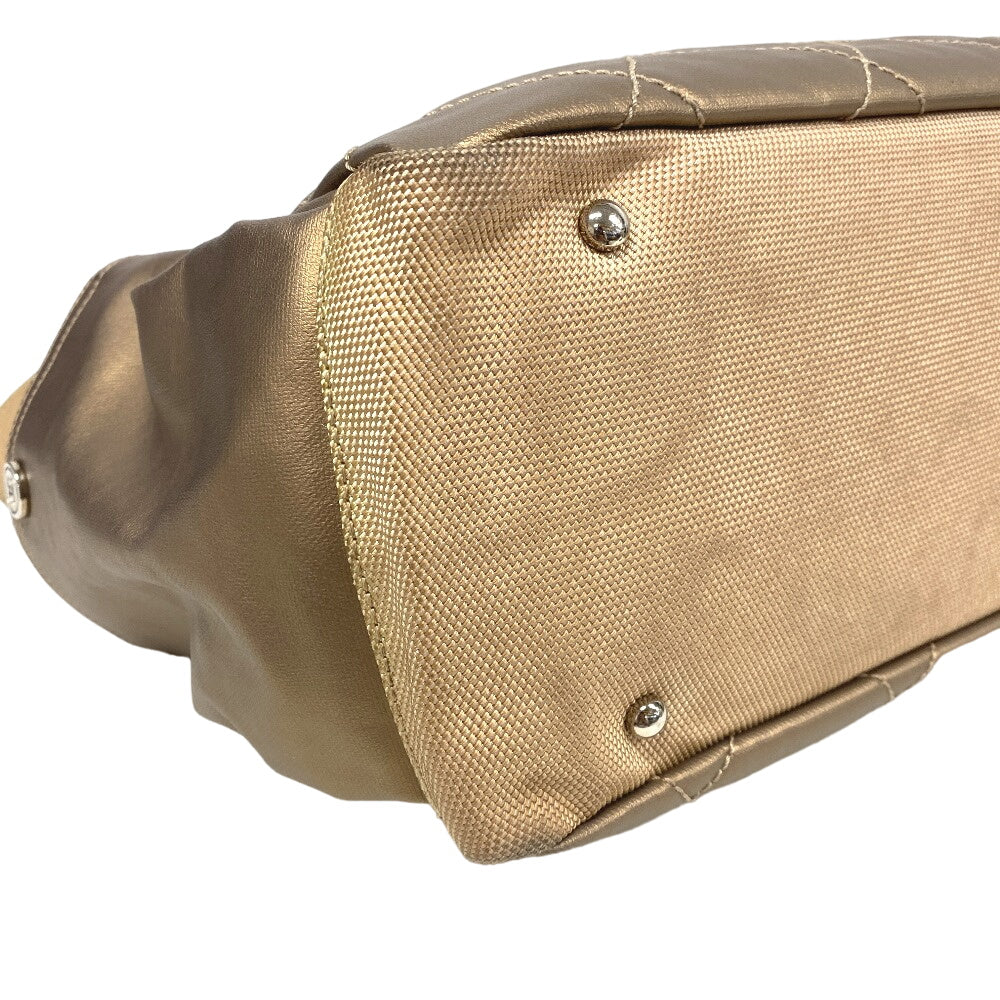 CHANEL Tote Bag Coated canvas beige Paris Biarritz GM