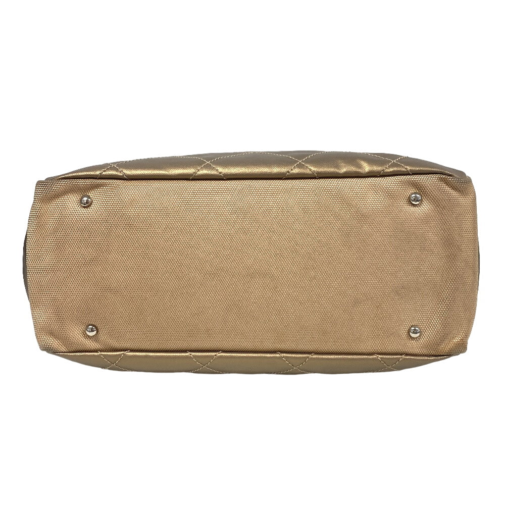 CHANEL Tote Bag Coated canvas beige Paris Biarritz GM