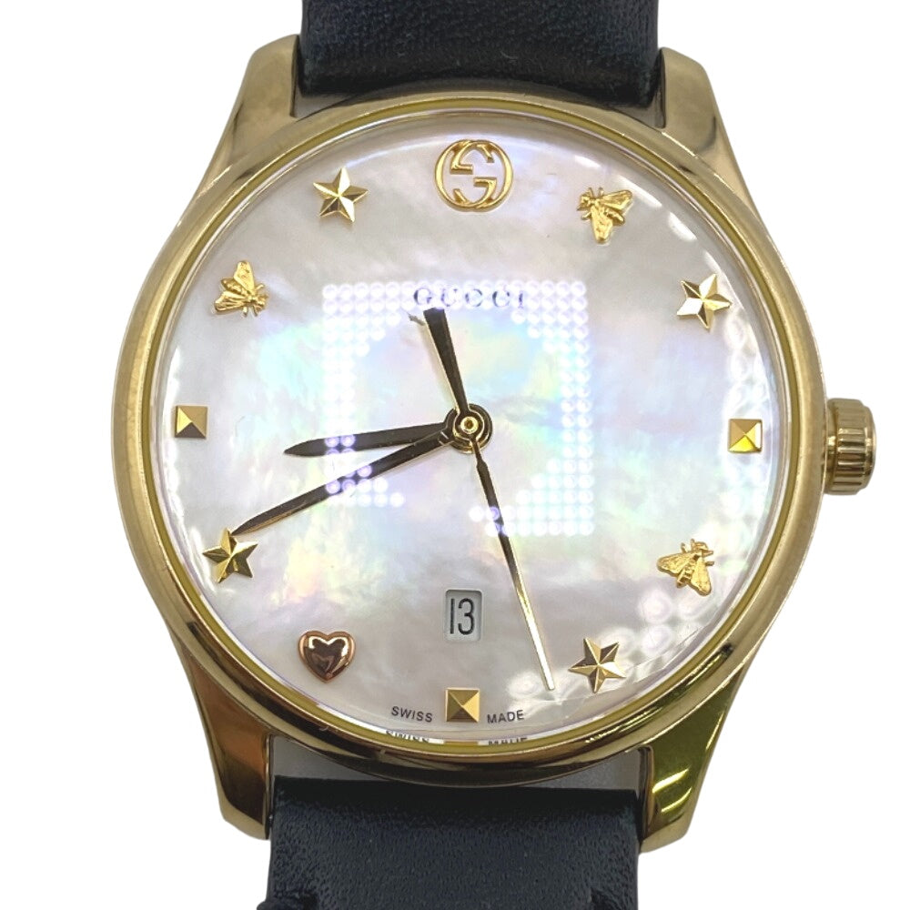 GUCCI Watches Gold Plated gold Quartz QZ Shell Dial G timeless Women Used