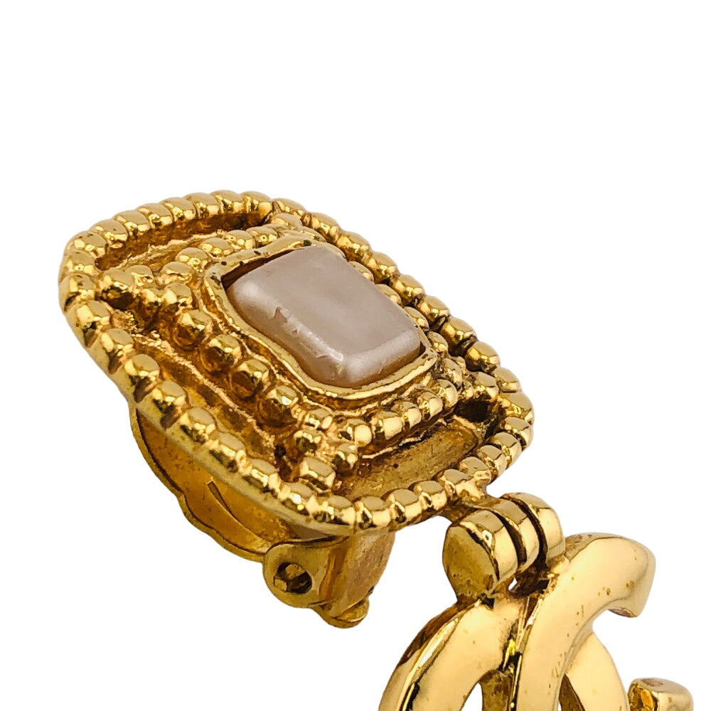CHANEL Earring Gold Plated gold 96A COCO Mark Women Used
