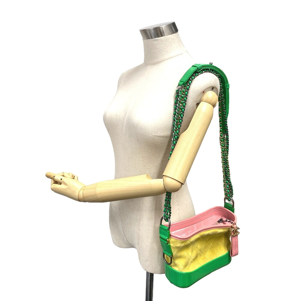 CHANEL Shoulder Bag Suede, Leather yellow COCO Mark Gabriel de Chanel