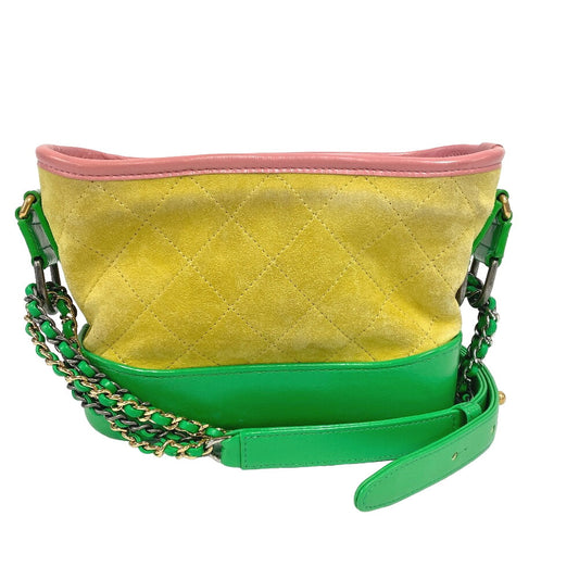 CHANEL Shoulder Bag Suede, Leather yellow COCO Mark Gabriel de Chanel