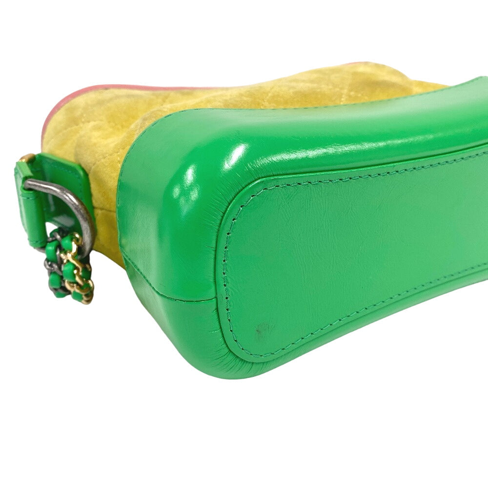 CHANEL Shoulder Bag Suede, Leather yellow COCO Mark Gabriel de Chanel