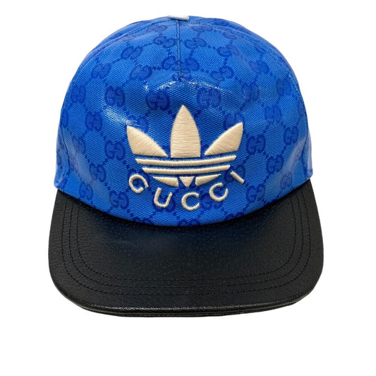 GUCCI cap 724833 4HAUU cotton blue Adidas XL 60 polyamide(Unisex) XL 60cm Used