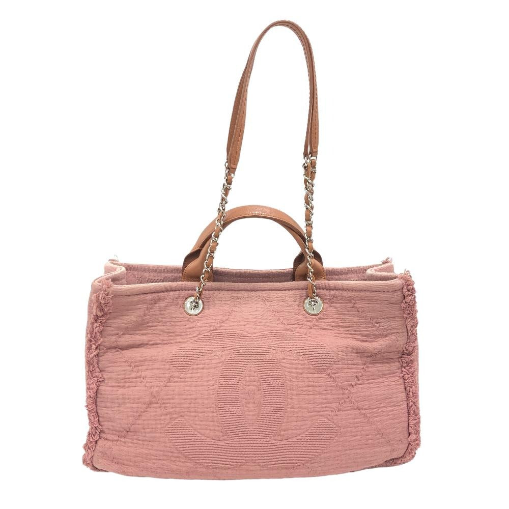 CHANEL Handbag canvas pink 2WAY Shoulder Bag COCO Mark Women Used
