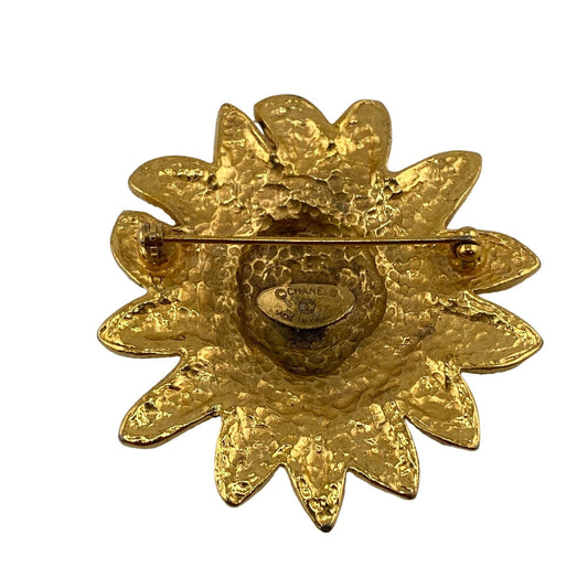 CHANEL Brooch Gold Plated gold Lion Women Used