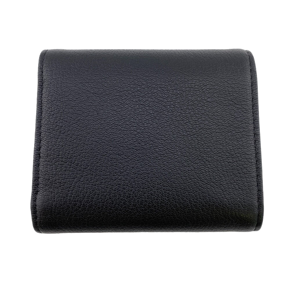 CHANEL Tri-fold wallet lambskin black Bill Compartment COCO Mark Women Used