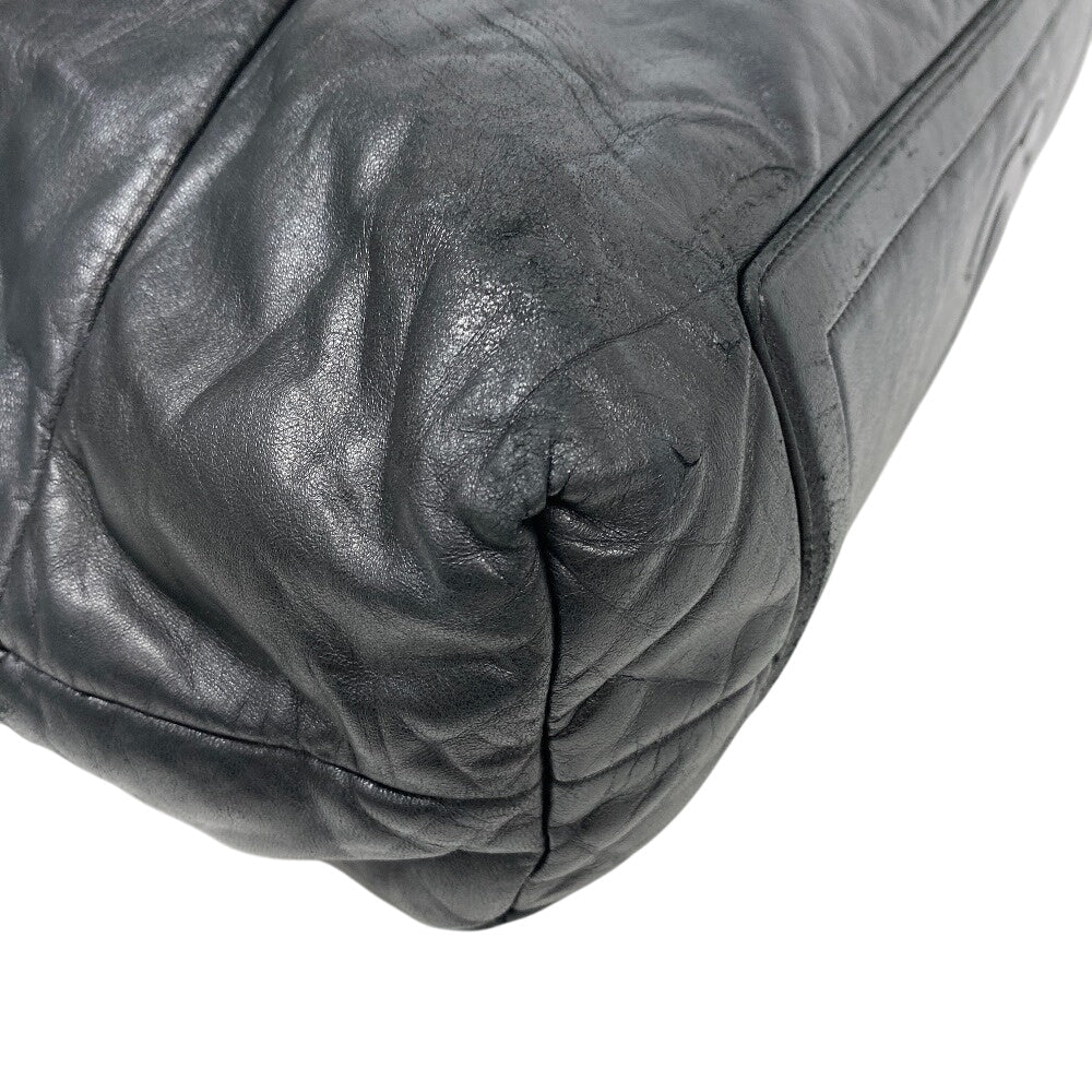 CHANEL Tote Bag leather black Cococoon