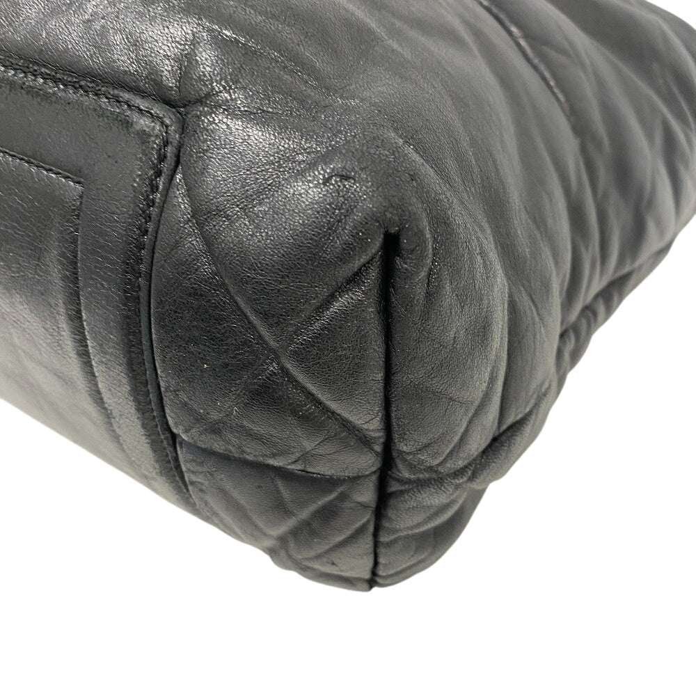 CHANEL Tote Bag leather black Cococoon