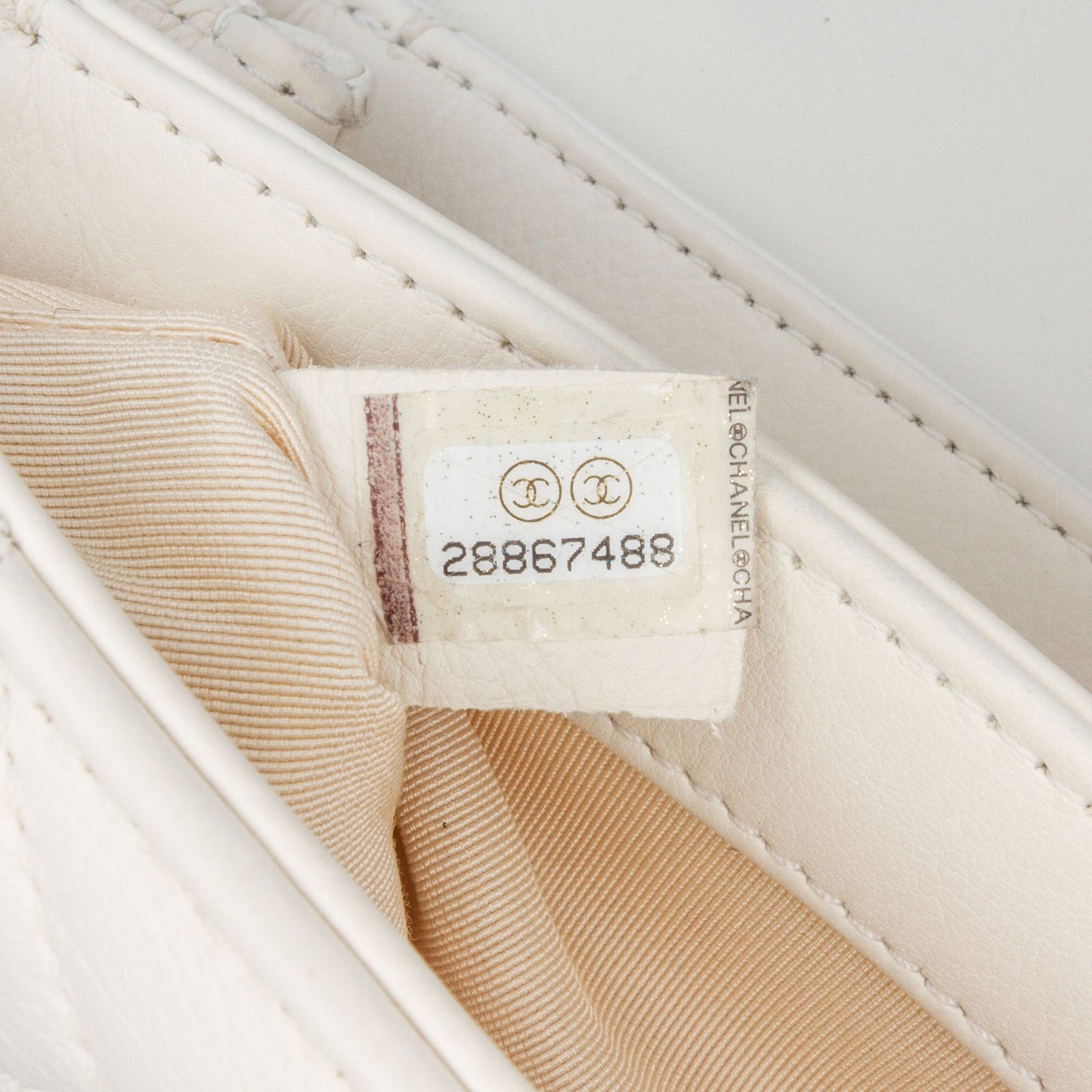 White Chanel Quilted Calfskin Pearl CC Accordion Flap Crossbody Bag