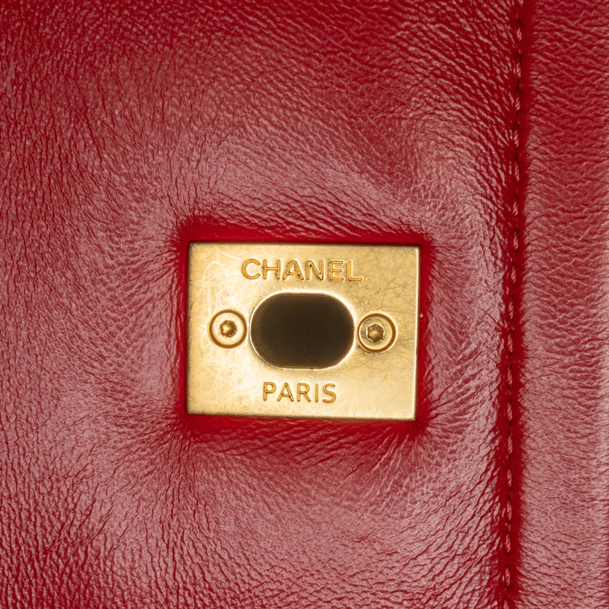 Red Chanel Mini Quilted Lambskin Soft Square Flap Satchel