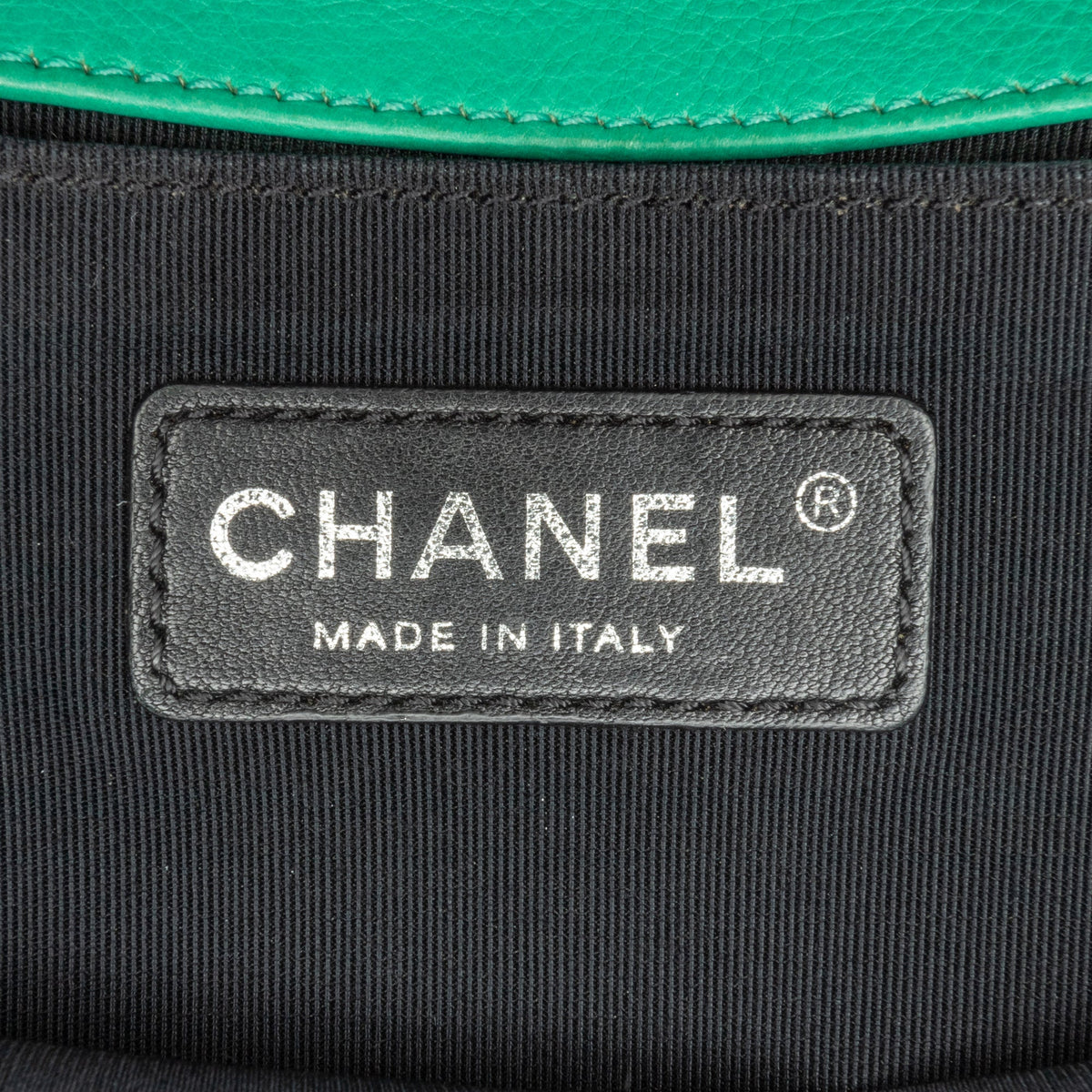 CHANEL Medium Calfskin Boy Flap Green