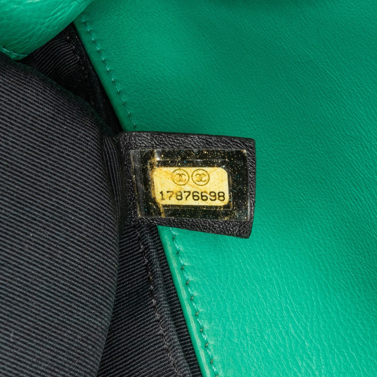 CHANEL Medium Calfskin Boy Flap Green