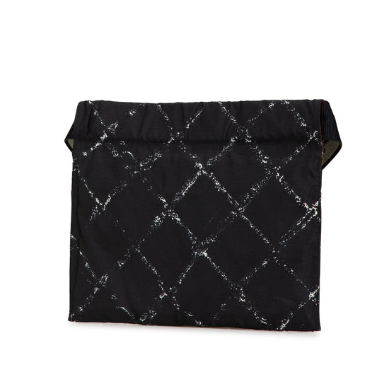 Black Chanel Old Travel Line Nylon Belt Bag