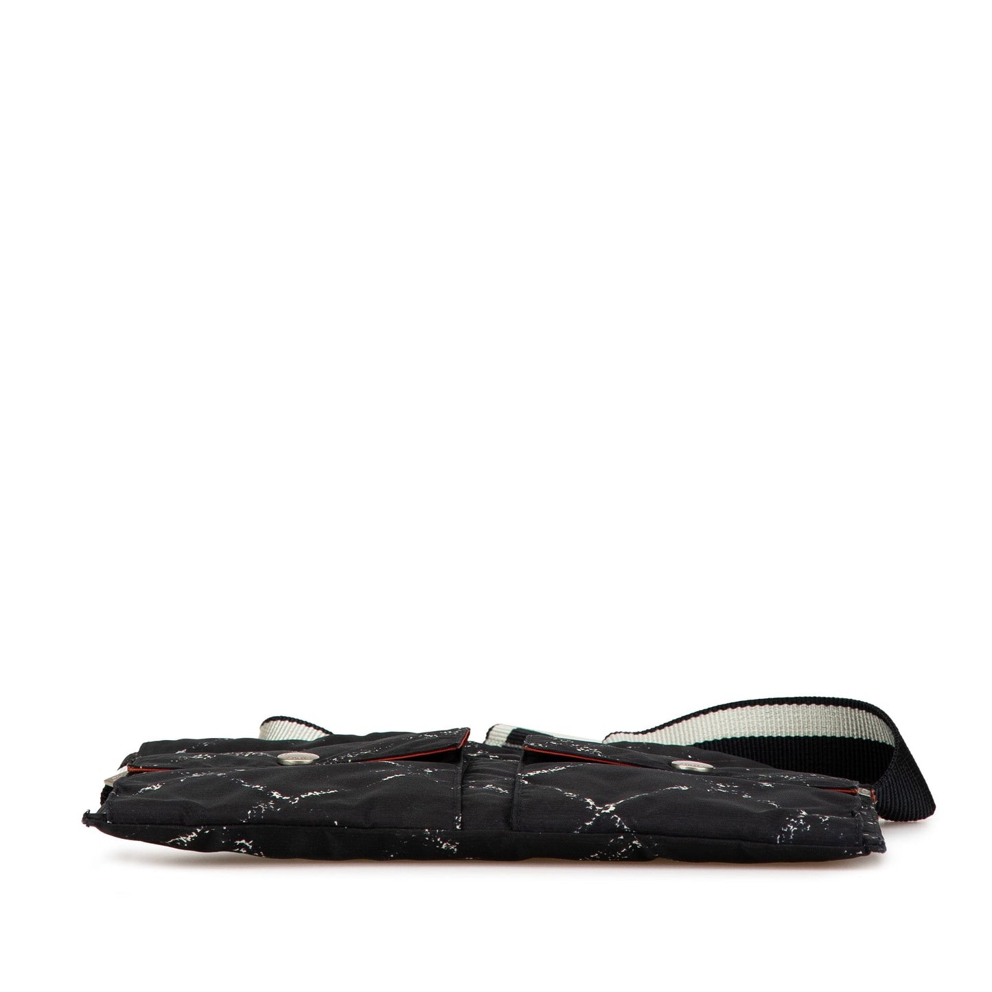 Black Chanel Old Travel Line Nylon Belt Bag