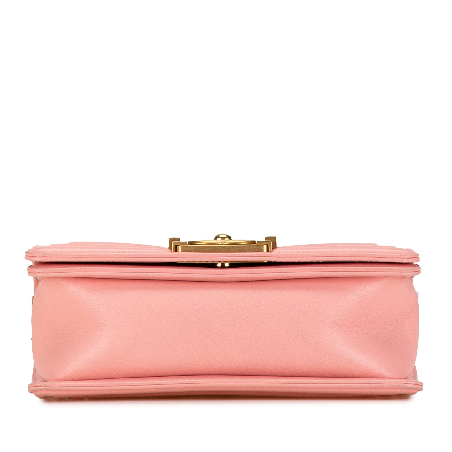 Pink Chanel Small Braided Chevron Boy Flap Crossbody Bag