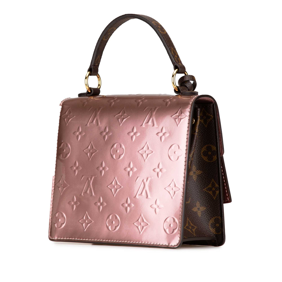 Pink Louis Vuitton Monogram Vernis Spring Street Satchel
