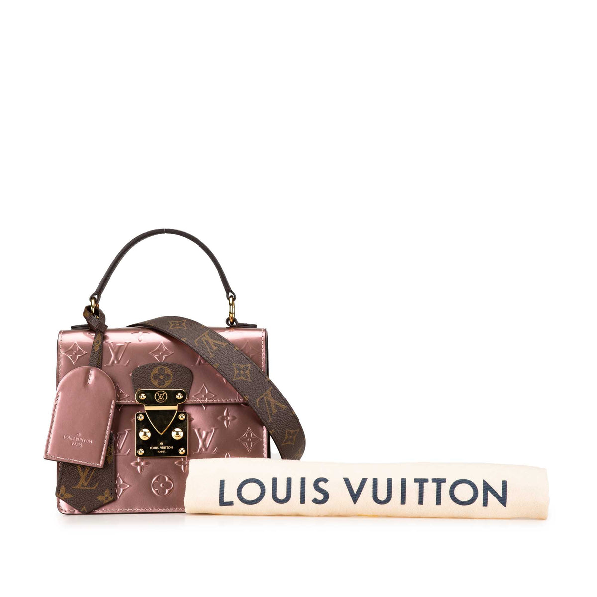 Pink Louis Vuitton Monogram Vernis Spring Street Satchel