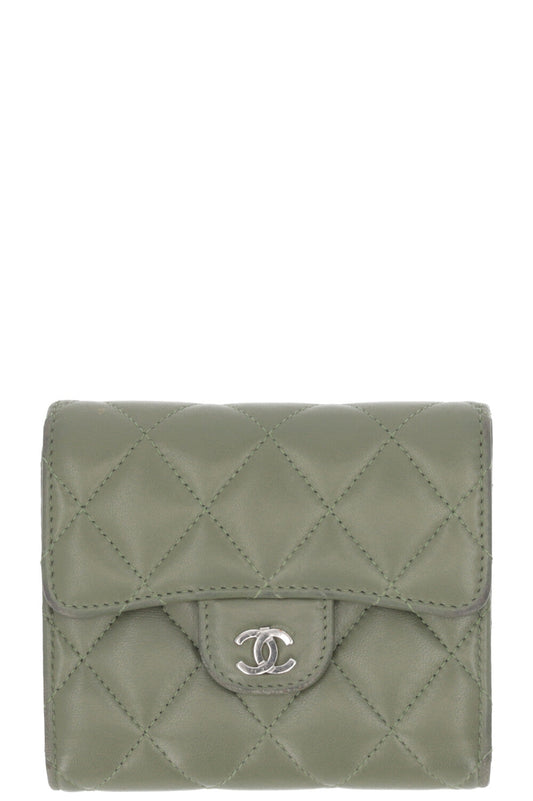 CHANEL Classic Wallet Leather Green