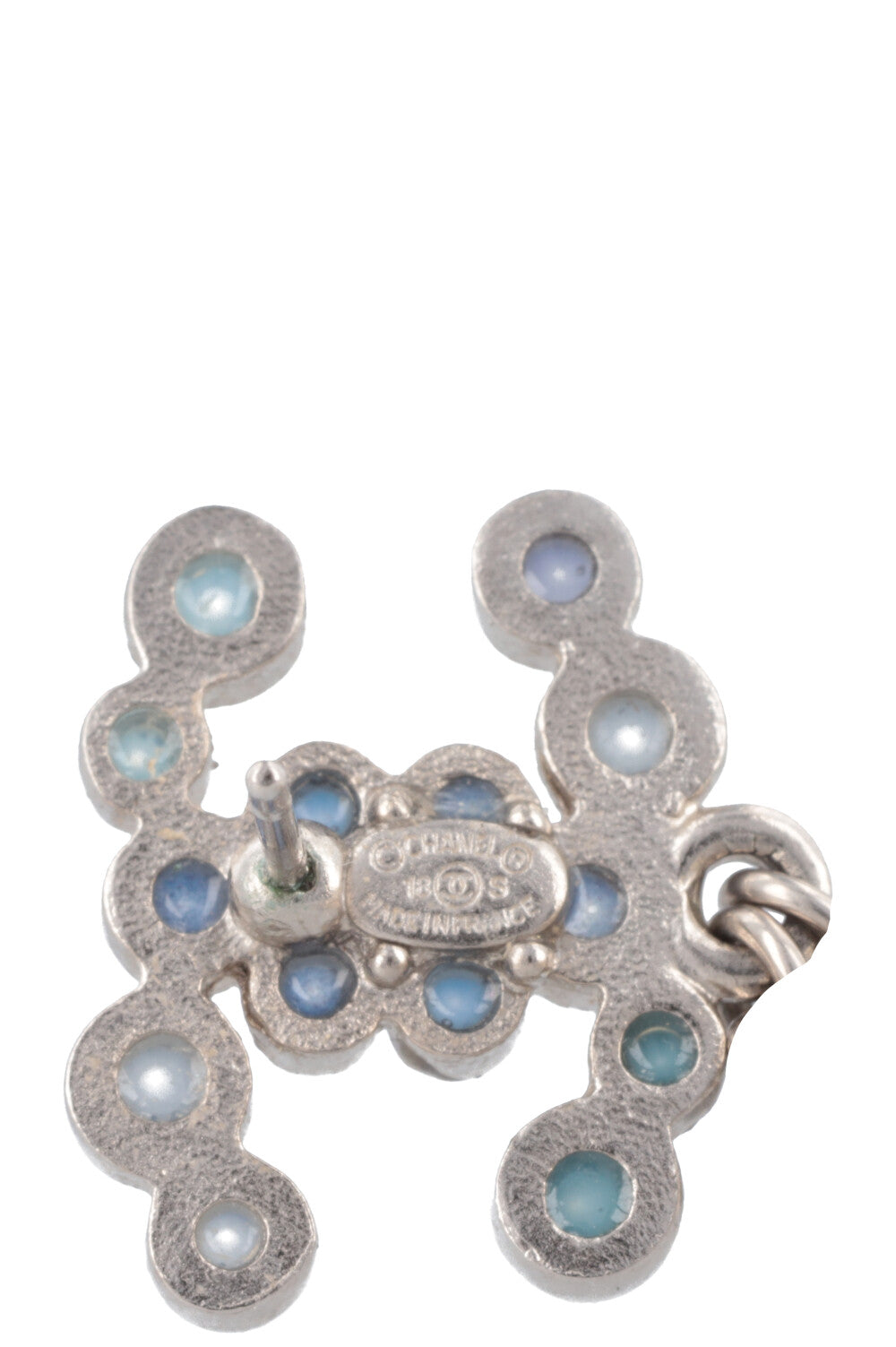 CHANEL CC Drop Earrings Blue