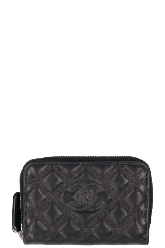 CHANEL Zippy Card Wallet Black
