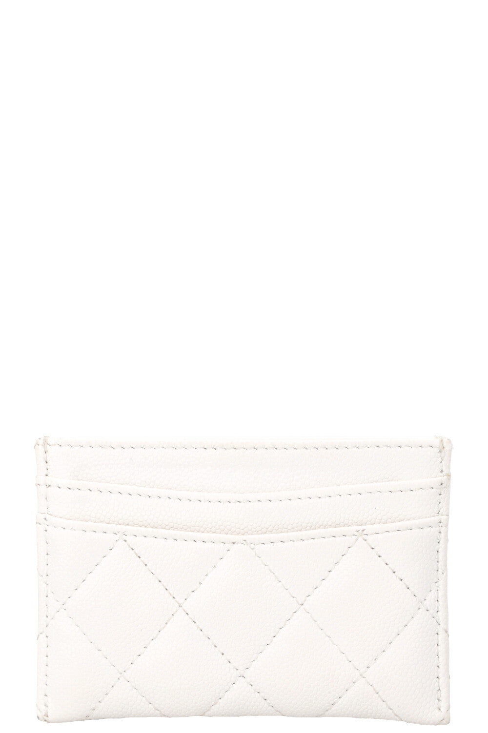 CHANEL Classic Card Holder Caviar White