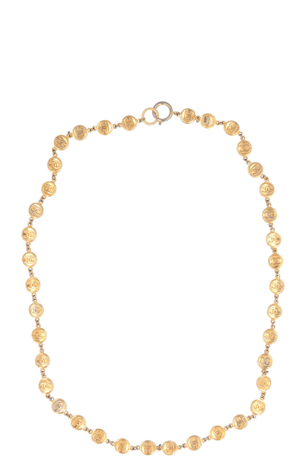 CHANEL CC Medallion Necklace Gold