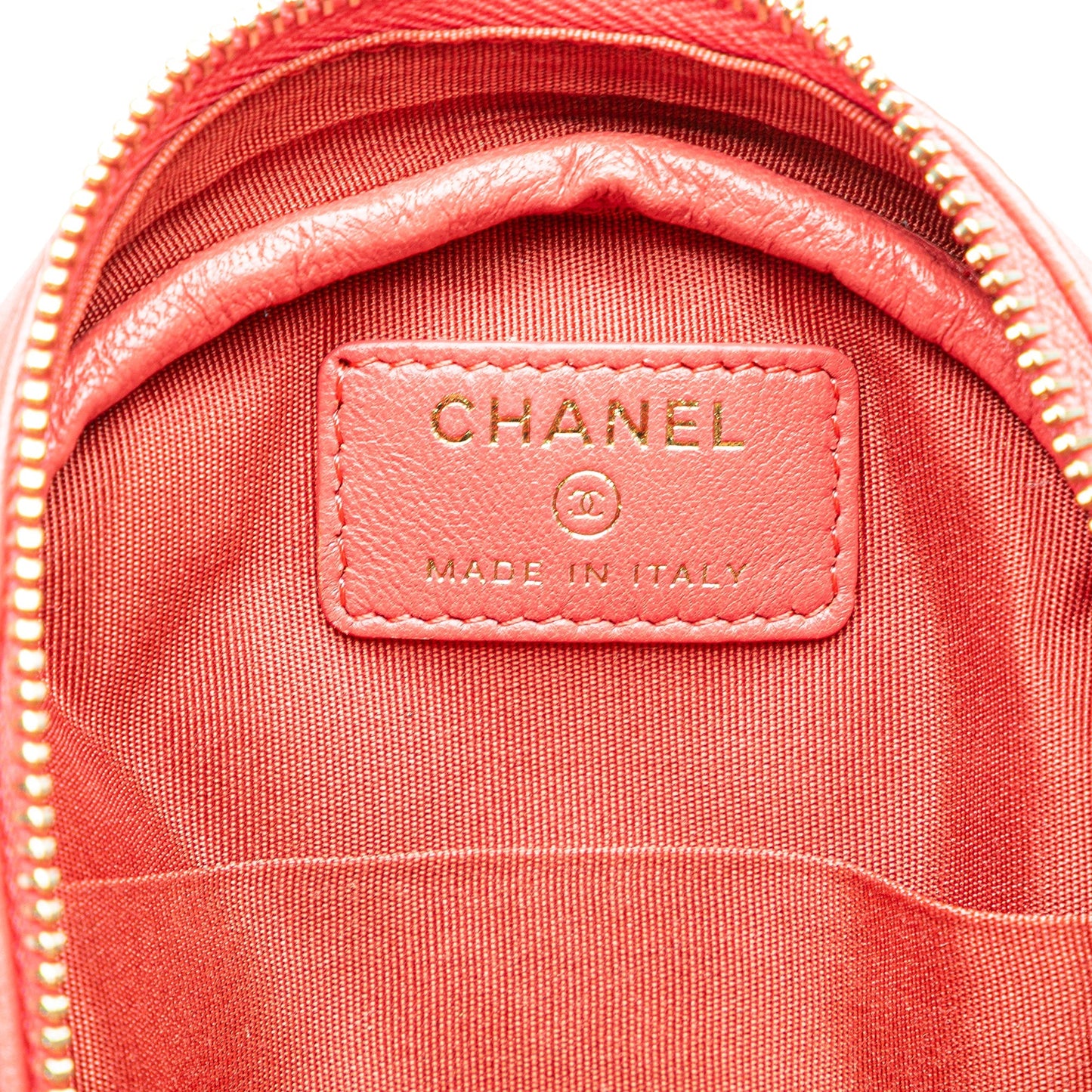 Pink Chanel Quilted Lambskin Lucky Charms Round Clutch with Chain Crossbody Bag