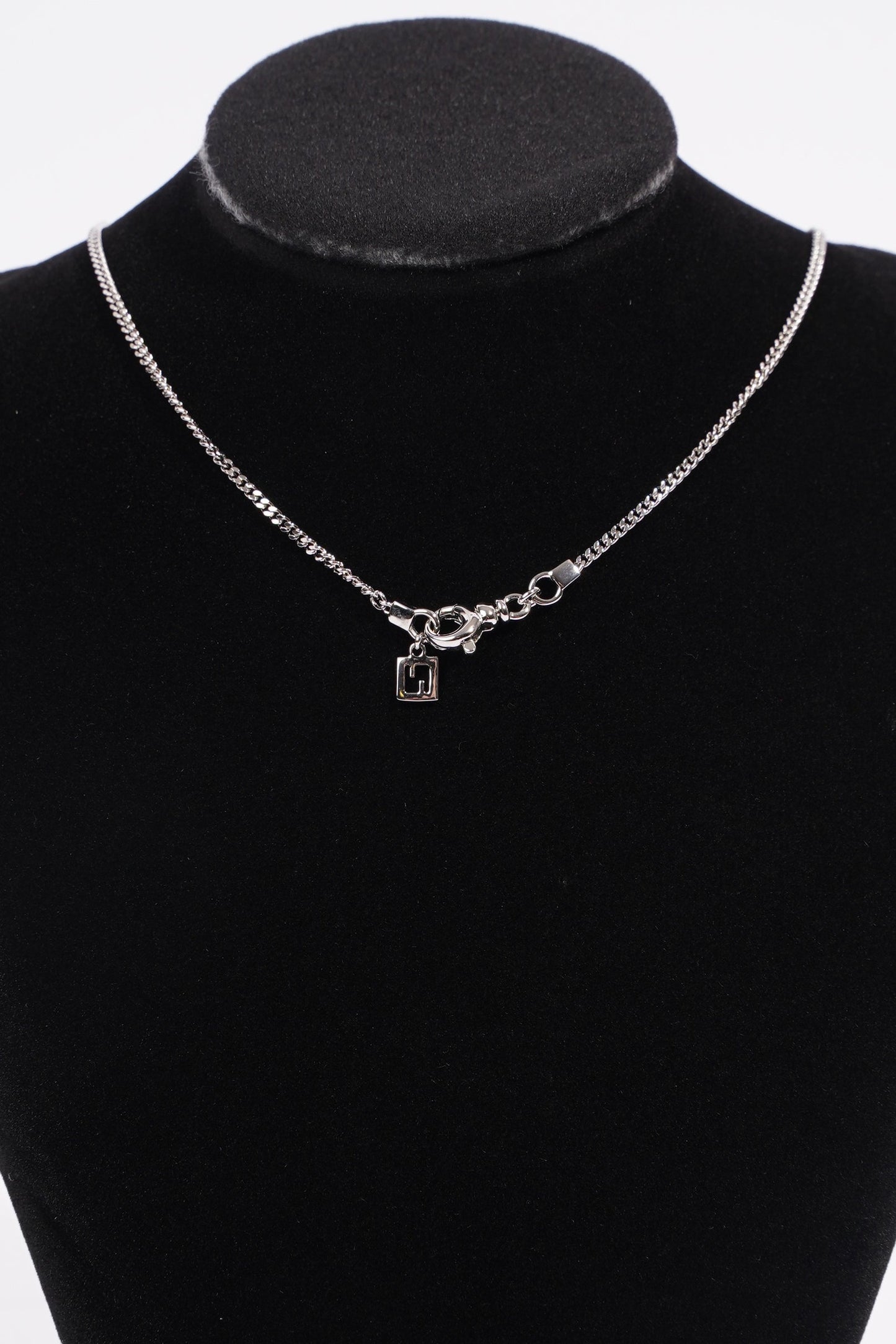 Fendi FF Pendant Necklace Silver Silver Sterling
