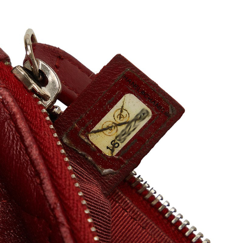 Chanel Matrases Cocomark Coin Cases Wine Red  Leather  CHANEL