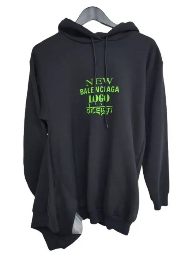 Luxury Balenciaga  New Logo Hoodie Black