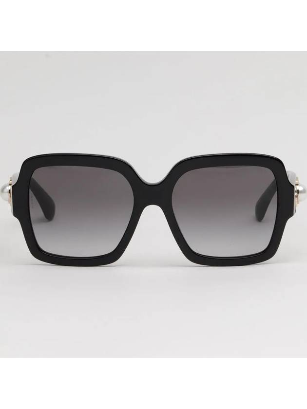 Eyewear Logo Square Horned Rim Sunglasses Black Chanel