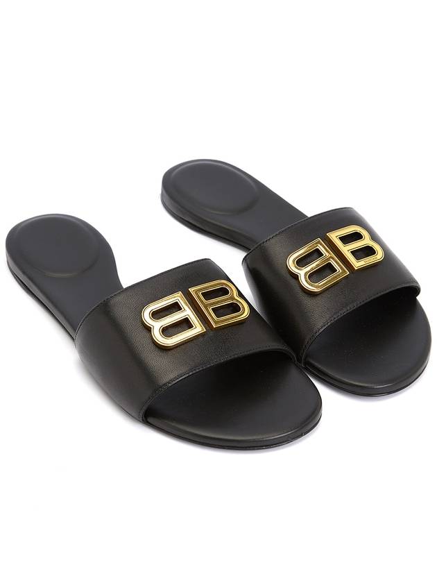 Luxury Balenciaga  Groupie Slippers Black