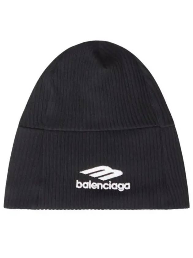 Luxury Balenciaga  Logo Beanie Black