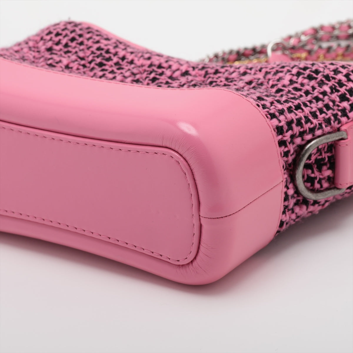 Chanel Gabriel Du Chanel Tweed Chain Shoulder Bag Pink G  Silver Gold 28th