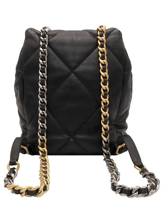 Black Lambskin 19 Chain Backpack AS4223 Chanel