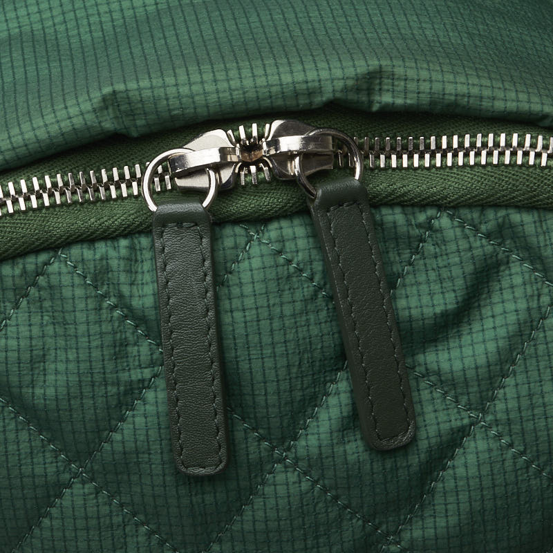 Chanel Rucksack Backpack Green Nylon Leather  Chanel