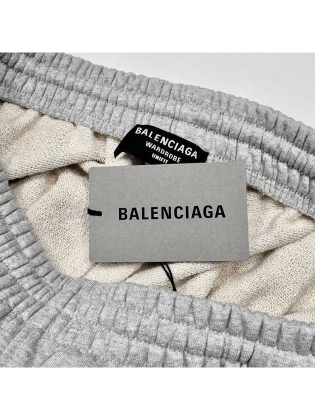 Luxury Balenciaga  Logo Training Jogger Pants Gray