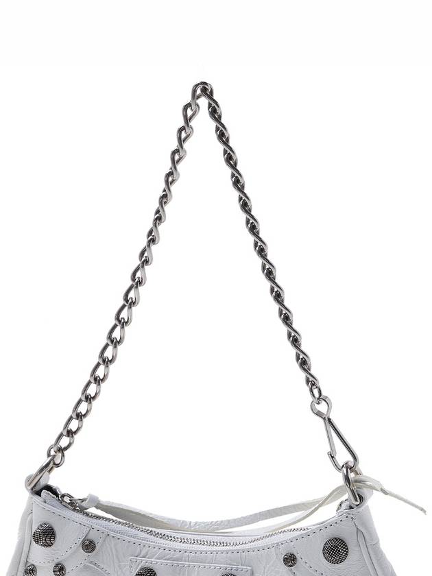 Luxury Balenciaga  Le Cagole Chain Mini Shoulder Bag White