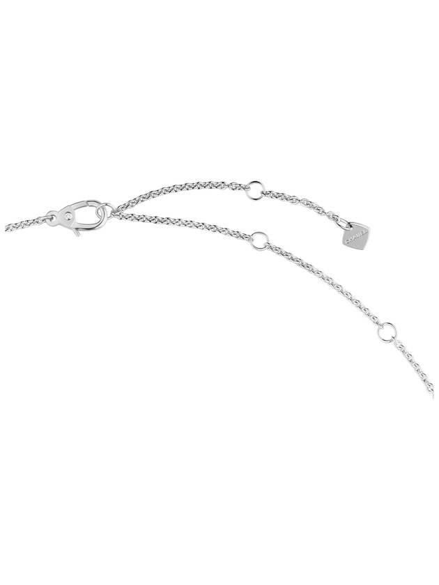 Coco Crush Diamond Pendant Necklace Silver Chanel